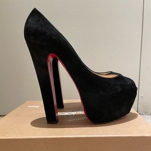 Shameless 160 Black Suede Louboutin Heels